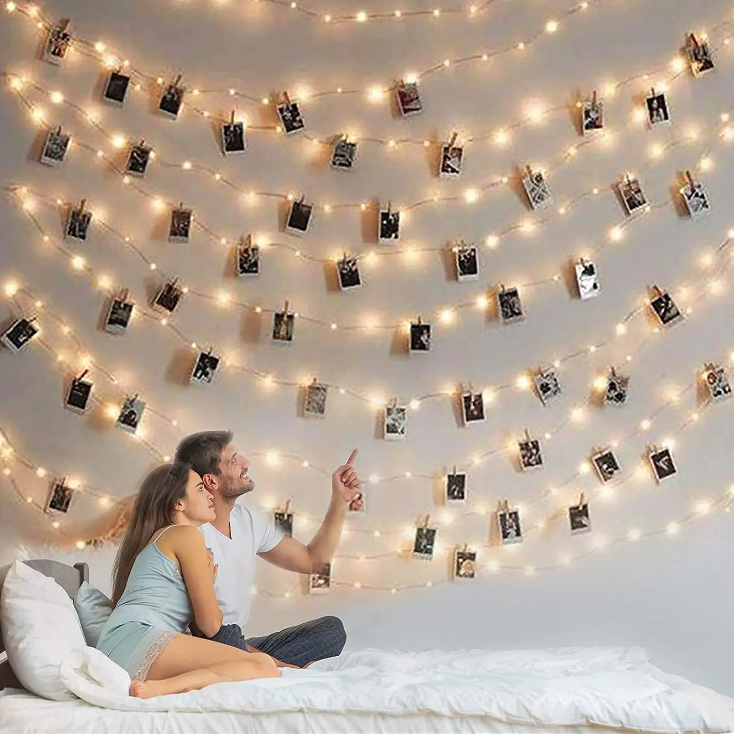 LED Fairy Lights with Photo Clips | USB or Battery Powered | White & Warm White