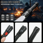 High Lumen Tactical Flashlight – Telescopic Zoom, Digital Display & USB-C Rechargeable