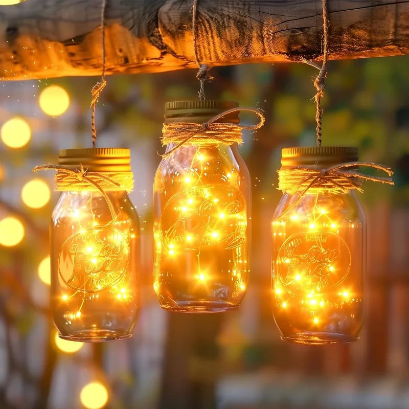 LED Fairy Lights Battery Operated | Waterproof Silver Wire Firefly Starry Lights