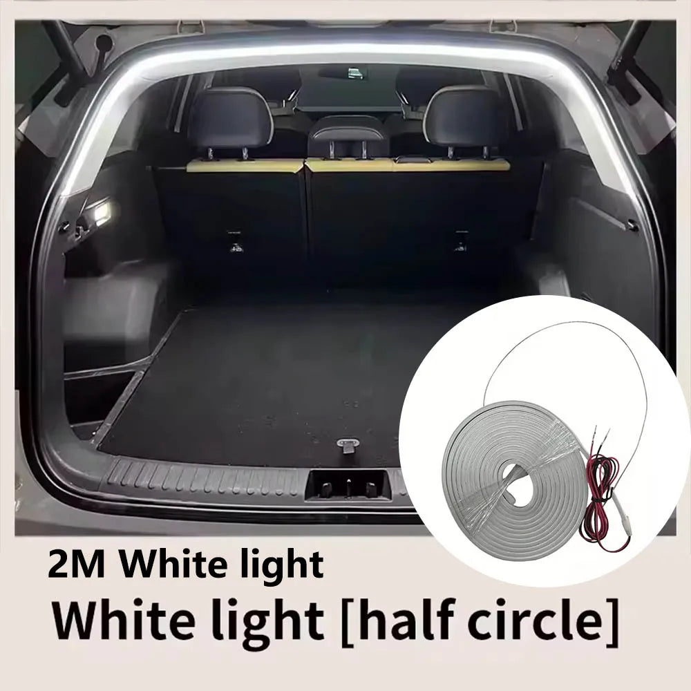 Car Boot LED Light Strip – Auto-Sensing Trunk Ambient Lighting, 2M & 4M | White & Warm