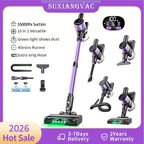 SuXiangVac 10-in-1 Cordless Stick Vacuum Cleaner | 55kPa 500W | HEPA Filter | LED Display | 45 Min Runtime