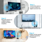 4K HD TV Antenna 500 Mile Long-Range Amplified Digital Antenna DVB-T2 Indoor Outdoor