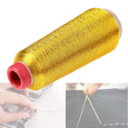 Metallic Machine Embroidery Thread | Gold & Silver | 3000m Spool