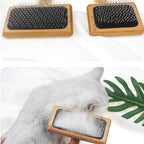 Wooden Dog & Cat Grooming Brush – Detangling Comb & Massage | Small, Medium, Large