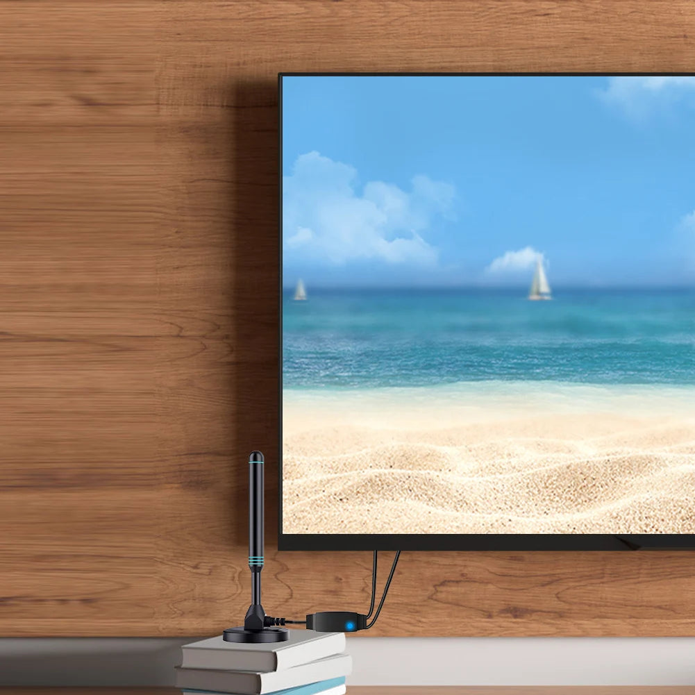 4K HD TV Antenna 500 Mile Long-Range Amplified Digital Antenna DVB-T2 Indoor Outdoor