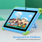 BDF 7-Inch Kids Android 13 Tablet — 4GB RAM, 64GB Storage, Dual Camera, WiFi & Bluetooth | Pink & Blue