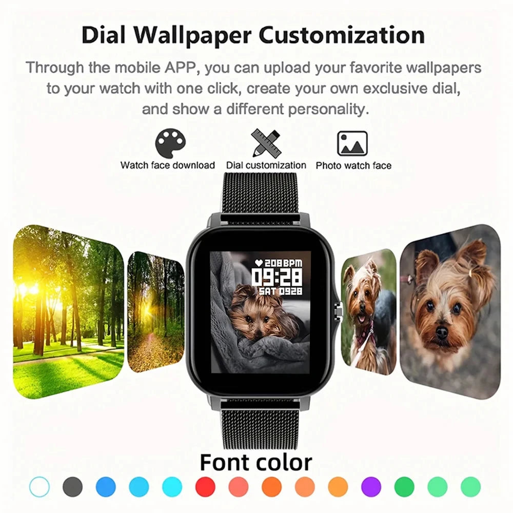 Smart Watch 1.83" HD Display – Bluetooth Calls, Fitness Tracker for Android & iOS