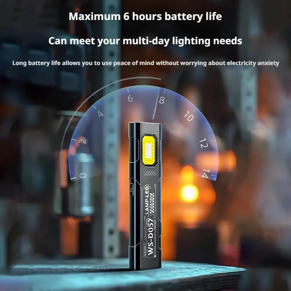 550 Lumen EDC Flashlight – 5 Modes, Clip, Magnetic Base & USB-C Charging