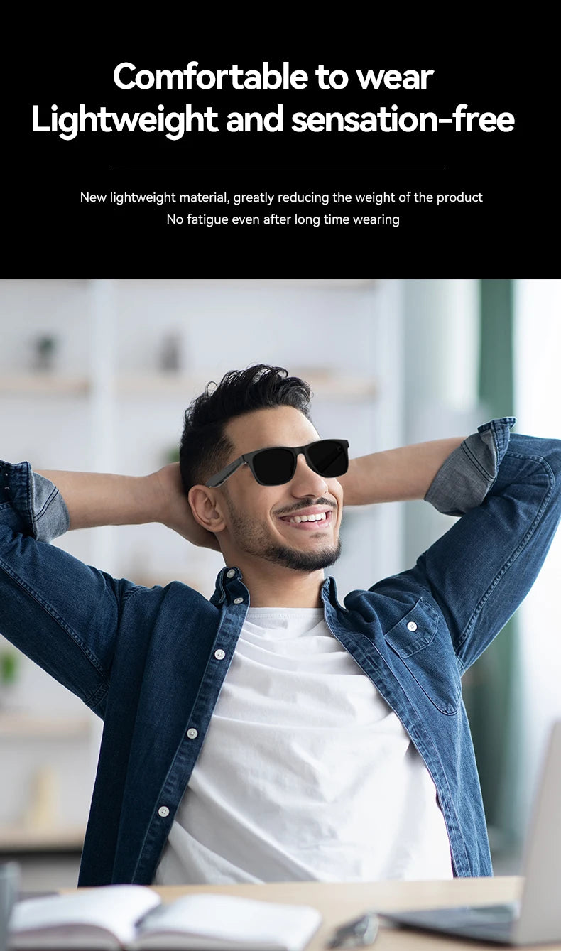 BMAD AI Smart Glasses | 8K Camera, Bluetooth, Voice Assistant & Translator