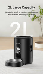 ROJECO 2L Automatic Pet Feeder – Smart Timed Cat & Dog Food Dispenser (Button & WiFi Versions)
