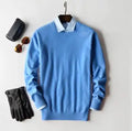 Men's Classic Cashmere Cotton Pullover Sweater – V-Neck & O-Neck