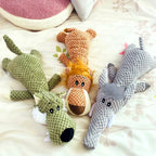 Animal Plush Squeaky Dog Toy – Bite-Resistant Lion, Wolf & Elephant | Small & Medium Dogs