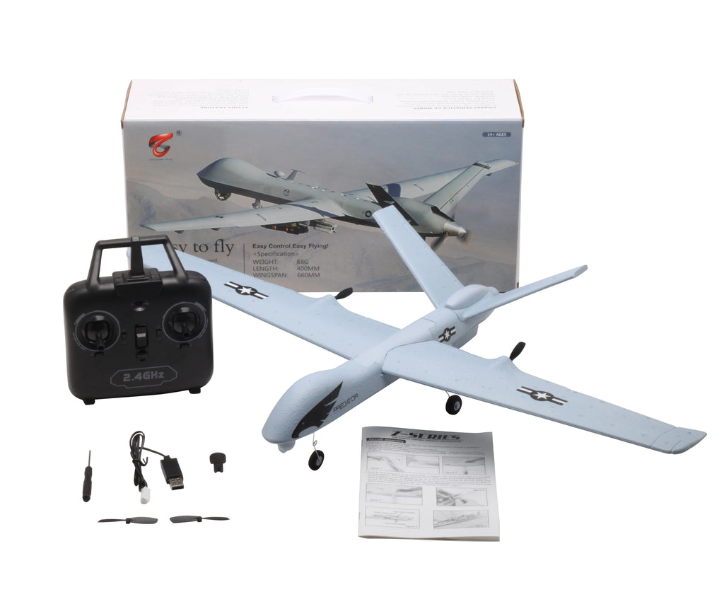 Z51 Predator RC Glider | 2.4GHz Foam Plane with LED Lights — Beginner Friendly
