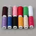 12-Color Embroidery Thread Set - Polyester Sewing Thread