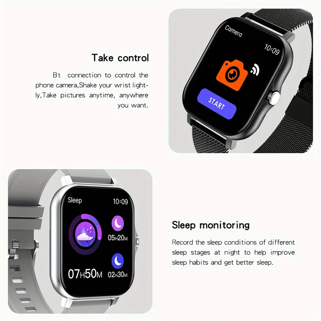 Smart Watch 1.83" HD Display – Bluetooth Calls, Fitness Tracker for Android & iOS