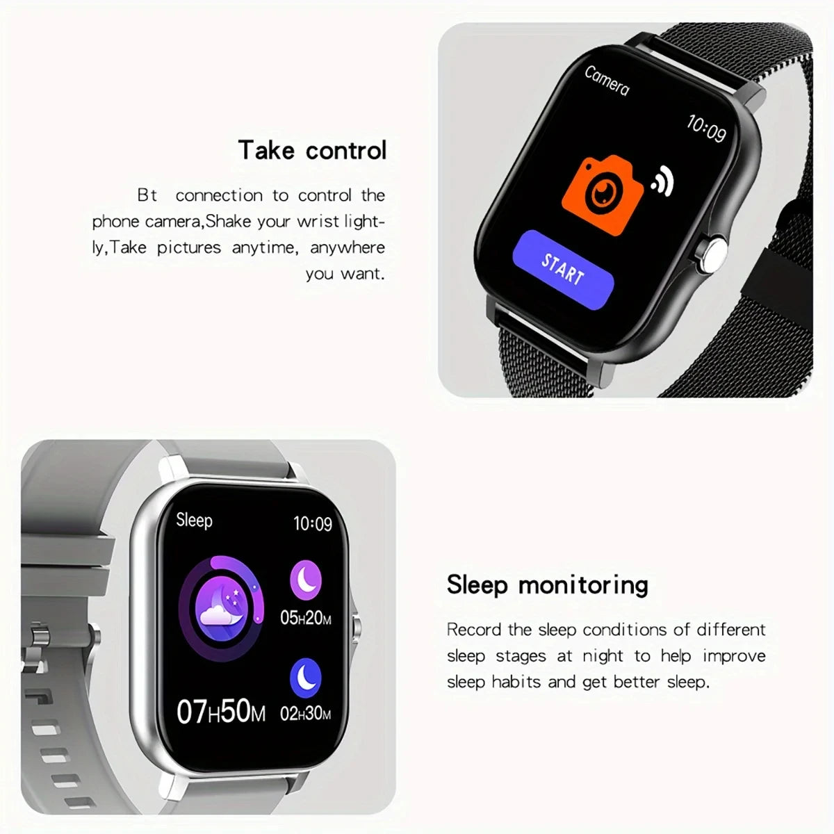 Smart Watch 1.83" HD Display – Bluetooth Calls, Fitness Tracker for Android & iOS
