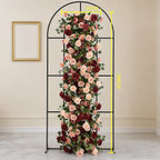 Artificial Red Rose & Green Leaf Flower Ball / Flower Row