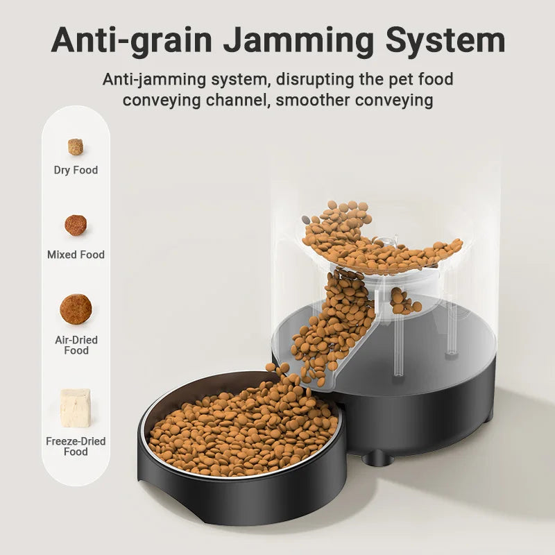 ROJECO 2L Automatic Pet Feeder – Smart Timed Cat & Dog Food Dispenser (Button & WiFi Versions)