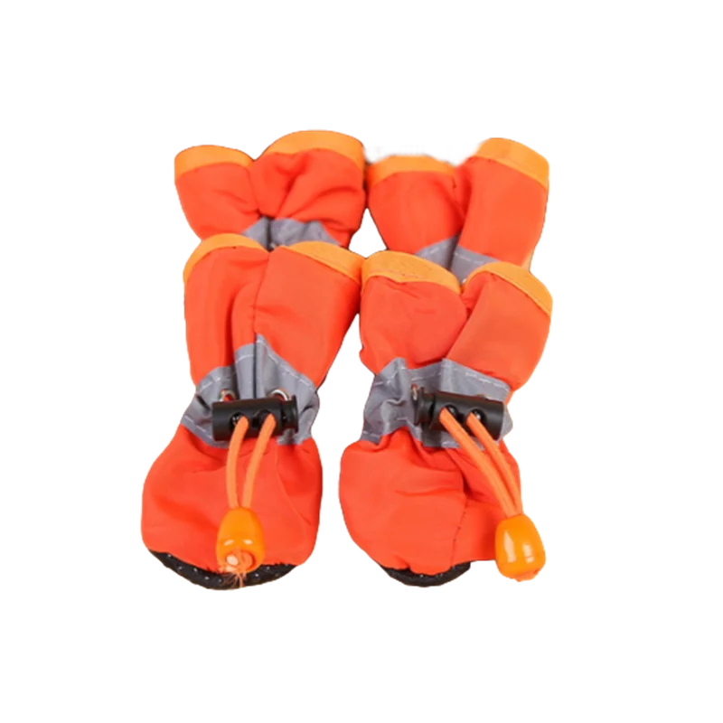 Waterproof Pet Dog Shoes – 4pcs/set | Anti-Slip Rain Boots for Small Dogs & Cats