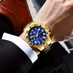 beautiful golds watch with metal band Suits men
