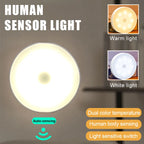 Wireless Motion Sensor Night Light – USB Rechargeable LED Puck Light