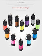 LED Micro Pocket Keychain Flashlight – USB Rechargeable & Waterproof | Black, Yellow, Red-