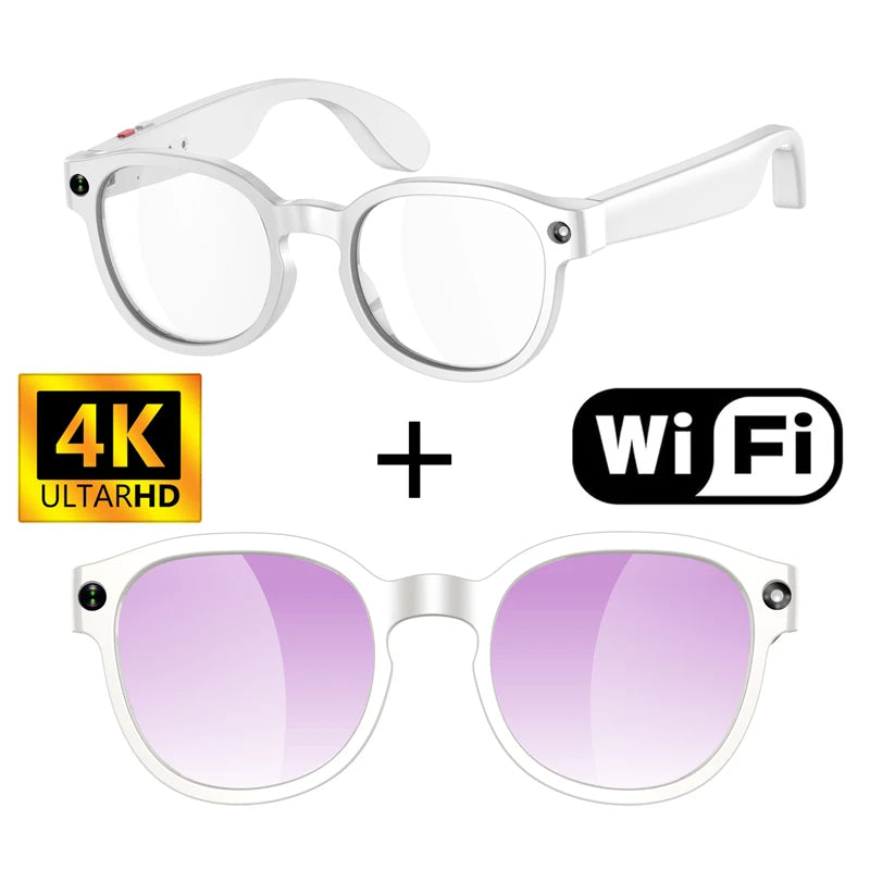 AI Smart Glasses | 8MP Camera, 4K Video, Bluetooth & AI Translation
