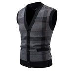 Men's Knitted Wool Vest Cardigan