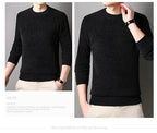 Men's Wool Blend Pullover Sweater – Warm O-Neck Knit Jumper