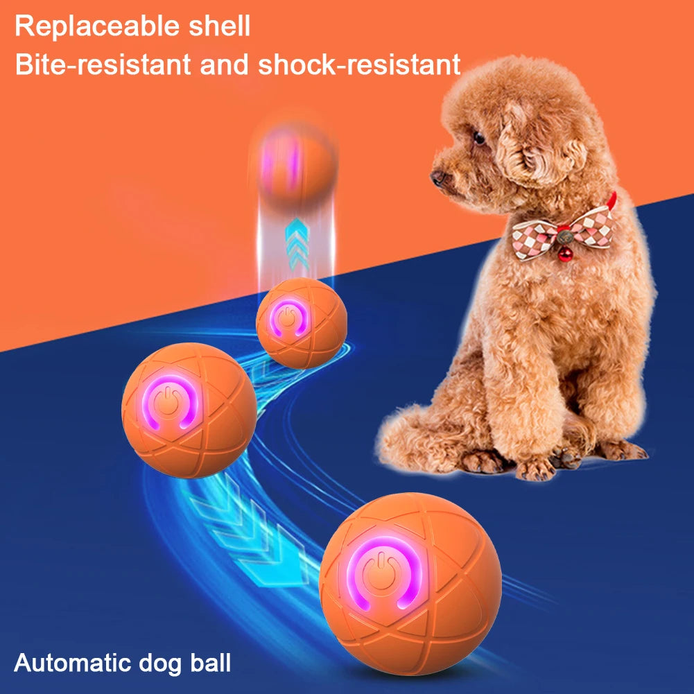 Interactive LED Rolling Dog Ball Toy – Auto-Moving & Rechargeable