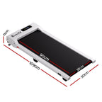 Everfit treadmill with dimensions marked on a white background