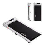 Everfit treadmill with inset images of the device on a white background