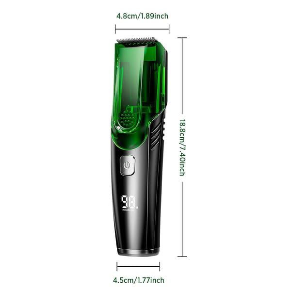 Hair trimmer with dimensions displayed on a white background