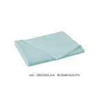 Light blue fabric sheet on a white background