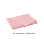 olded pink fabric on a white background with size information.