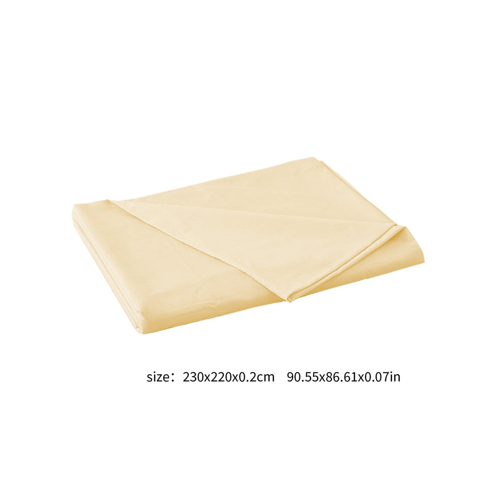 Waterproof Bed Flat Sheet ,Best Season Cotton Sheet-Long Staple Cotton Sheets Set, Soft Cotton Bed Sheets,Reusable Washable Mattress Protector Sheet, Furniture Cover for Bedding,Couch Yellow