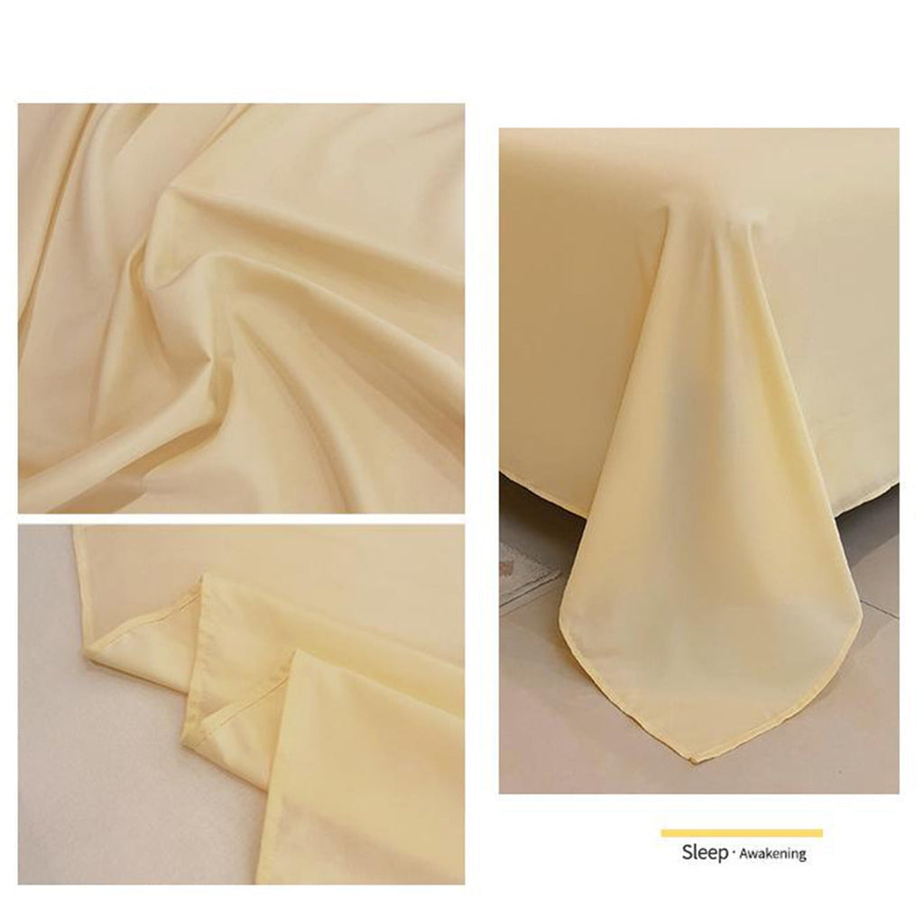 Waterproof Bed Flat Sheet ,Best Season Cotton Sheet-Long Staple Cotton Sheets Set, Soft Cotton Bed Sheets,Reusable Washable Mattress Protector Sheet, Furniture Cover for Bedding,Couch Yellow