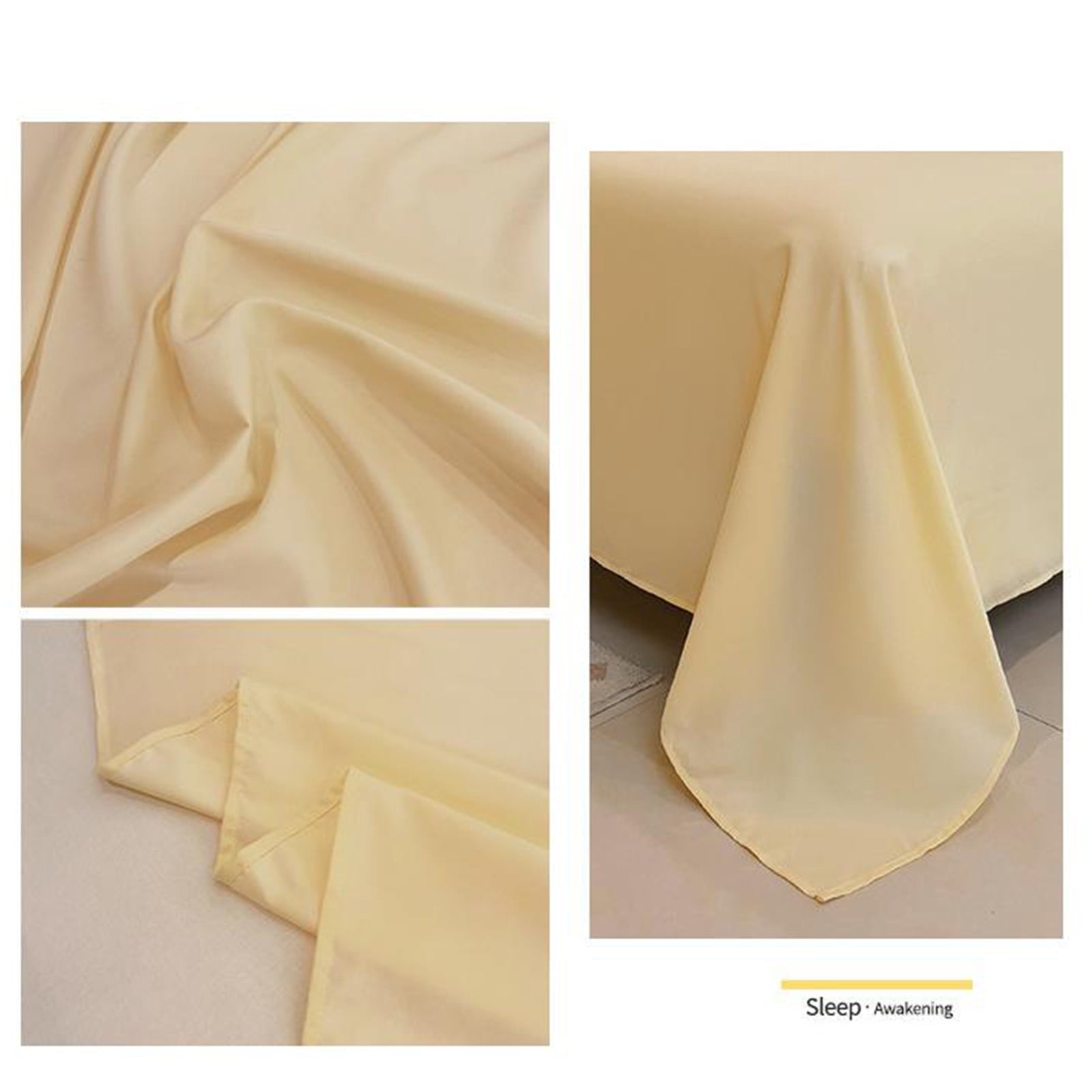Waterproof Bed Flat Sheet ,Best Season Cotton Sheet-Long Staple Cotton Sheets Set, Soft Cotton Bed Sheets,Reusable Washable Mattress Protector Sheet, Furniture Cover for Bedding,Couch Yellow