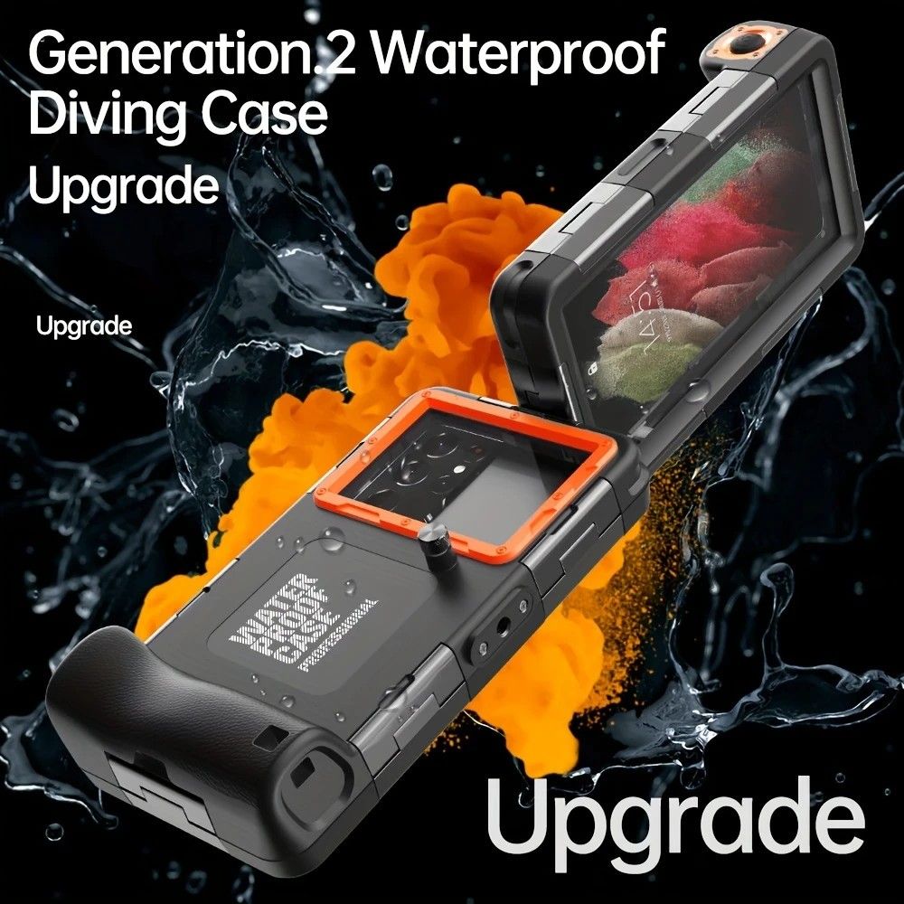 15m Waterproof Phone Case for Diving & Surfing – Dual Seal, Zinc Alloy Buckle, Fits Phones up to 6.9"