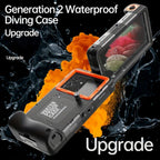 15m Waterproof Phone Case for Diving & Surfing – Dual Seal, Zinc Alloy Buckle, Fits Phones up to 6.9"