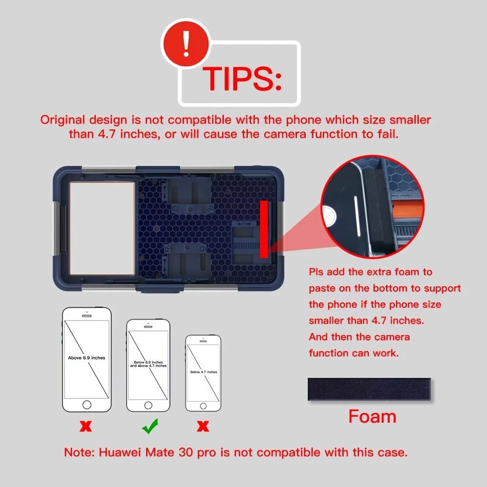 15m Waterproof Phone Case for Diving & Surfing – Dual Seal, Zinc Alloy Buckle, Fits Phones up to 6.9"