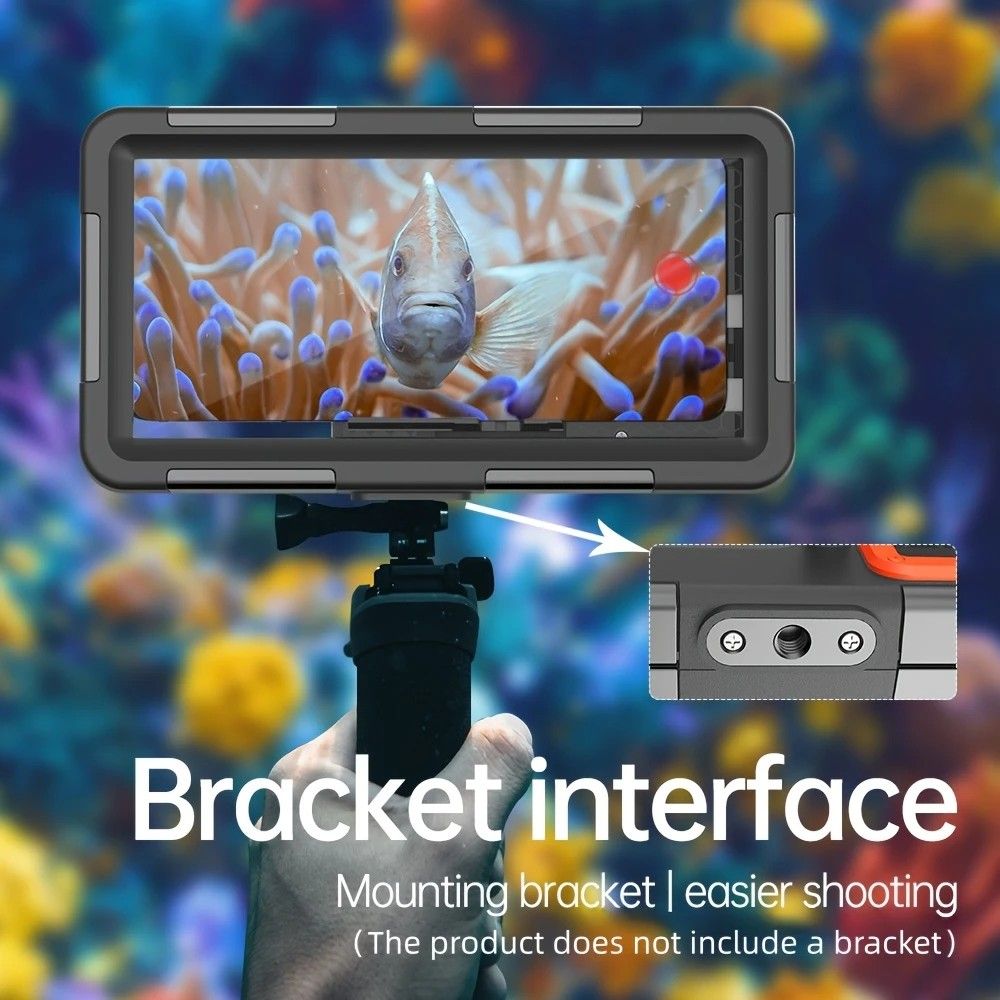 15m Waterproof Phone Case for Diving & Surfing – Dual Seal, Zinc Alloy Buckle, Fits Phones up to 6.9"