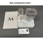 Automatic Pet Feeder and Water Dispenser Combo, 7-Day Capacity for Cats and Small Dogs, Self-Refilling Water Bowl with Gravity Flow, No Battery Needed, Modern White Design with Sturdy Base (Grey)