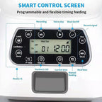 Smart Pet Automatic Feeder with 3.5L Capacity, Timed Portion Control, WiFi Remote Control, Voice Call Feature, Dual Power Supply for Cats and Small Dogs, Ideal for Indoor Use While You Are Away (B（WiFi ）)