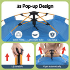 Weisshorn Pop Up Camping Tent | 2-3 Person Instant Tent | Waterproof Outdoor Hiking Tent | Blue