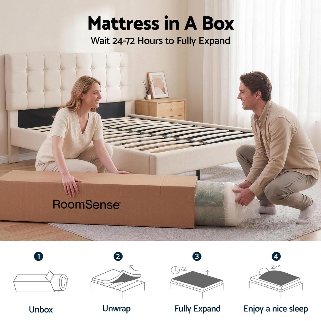 RoomSense 26cm Firm Pocket Spring Mattress | Orthopedic Back Support | Queen size
