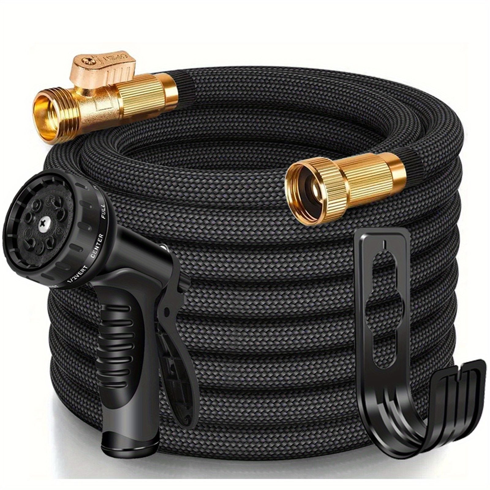 LOVFEN Expandable Garden Water Hose 30M with Spray Nozzle - Lightweight Kink-Free for Garden, Lawn & Car Washing