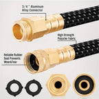 LOVFEN Expandable Garden Water Hose 30M with Spray Nozzle - Lightweight Kink-Free for Garden, Lawn & Car Washing