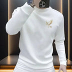 Men's Heavyweight Fleece Pullover Sweatshirt – Round Neck | Black & White | Autumn Winter-